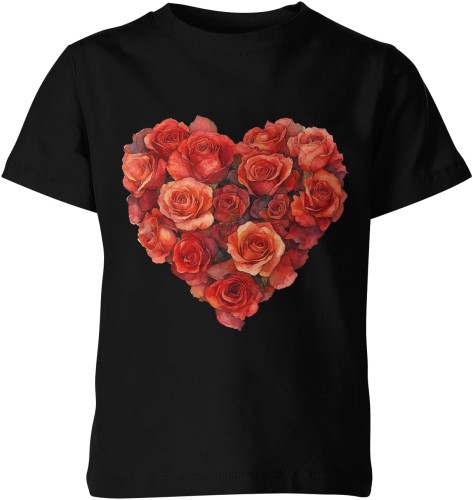 Róże serce Dziecięca koszulka 