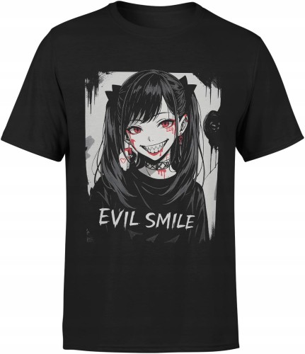 Evil Smile psycho girl Męska koszulka 
