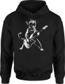 Kot z gitarą Męska bluza z kapturem 