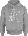 Kot z gitarą Męska bluza z kapturem  