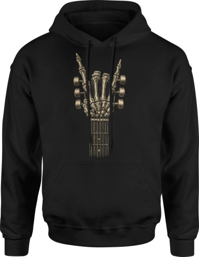Szkielet gitarzysta Męska bluza z kapturem 