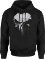 Punisher czaszka grunge Męska bluza z kapturem 