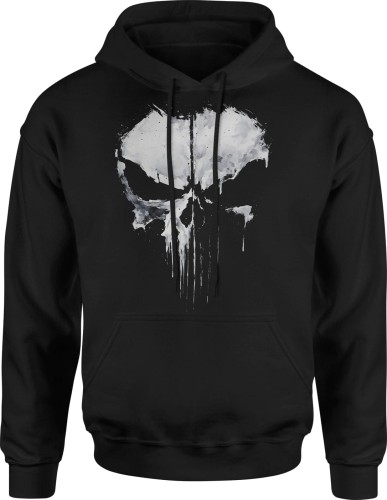Punisher czaszka grunge Męska bluza z kapturem 