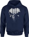 Punisher czaszka grunge Męska bluza z kapturem 
