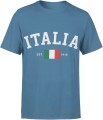 Italia Włochy Męska koszulka niebieska 
