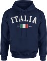 Italia Włochy Męska bluza z kapturem 
