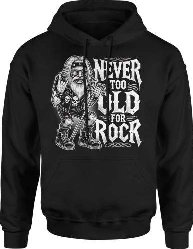 Never too old for rock Męska bluza z kapturem 