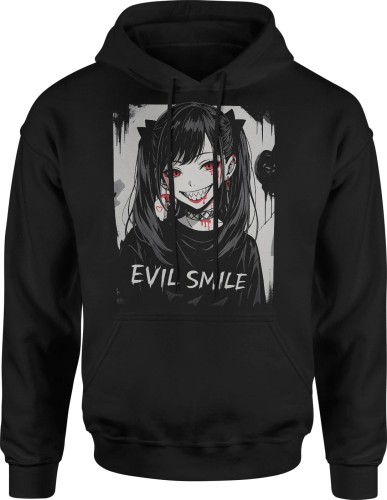 Evil Smile psycho girl Męska bluza z kapturem 