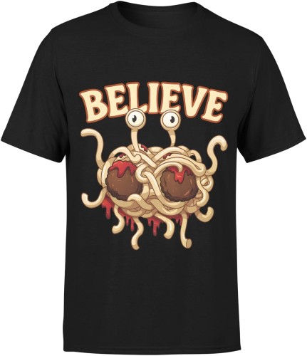 Latający Potwor Spaghetti Believe Męska koszulka 