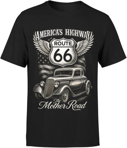 Americas Highway Route 66 Męska koszulka 