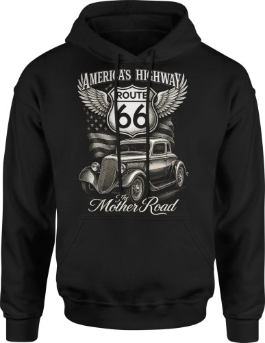 Americas Highway Route 66 Męska bluza z kapturem 
