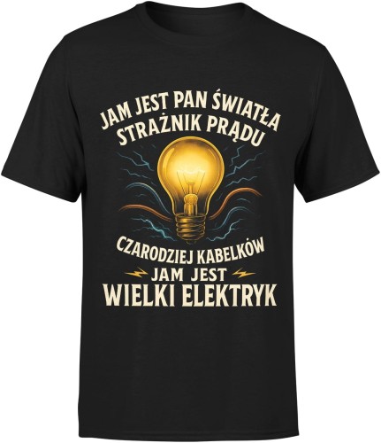 Jam jest elektryk Męska koszulka 