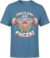Ćwiczę żeby jeść pączki z pączkiem Męska koszulka 