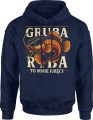 Gruba ryba to mnie kręci Męska bluza z kapturem 