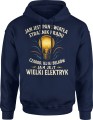 Jam jest elektryk Męska bluza z kapturem 