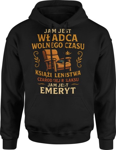 Jam jest emeryt Męska bluza z kapturem 