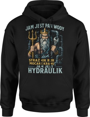 Jam jest hydraulik dla hydraulika Męska bluza z kapturem