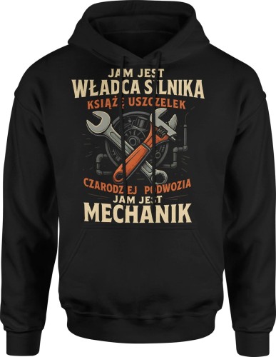 Jam jest mechanik Męska bluza z kapturem 
