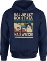 Najlepszy koci Tata na świecie dla kociarza Męska bluza z kapturem 