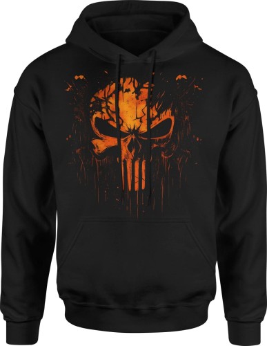 Punisher czaszka punk Męska bluza z kapturem 