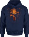 Punisher czaszka punk Męska bluza z kapturem 