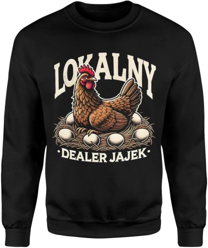 Lokalny dealer jajek jajcarz Męska bluza 