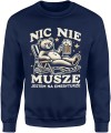 Nic nie muszę jestem na emeryturze miś Męska bluza 