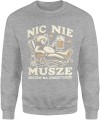 Nic nie muszę jestem na emeryturze miś Męska bluza  