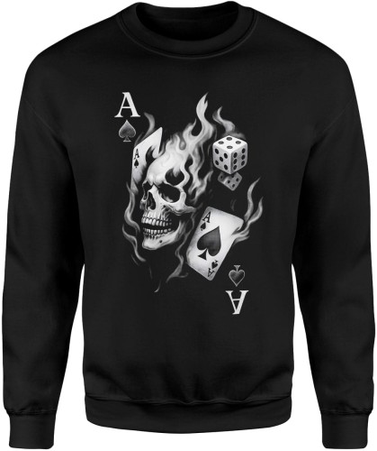 Karty poker As wino pik Męska bluza 