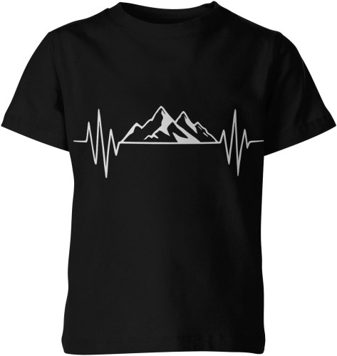 Góry linia życia bicie serca Dziecięca koszulka 
