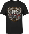 Route 66 Amerykańska Usa Męska koszulka 