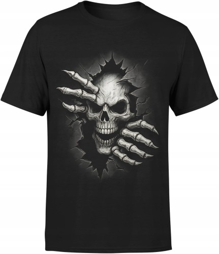 Skeleton Horror Mroczna Skull Męska koszulka 