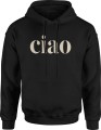 Ciao Minimalistyczna Wacyjna Włoska Męska bluza z kapturem  