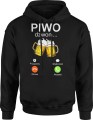 Piwo Dzwoni Muszę iść Męska bluza z kapturem czarna 