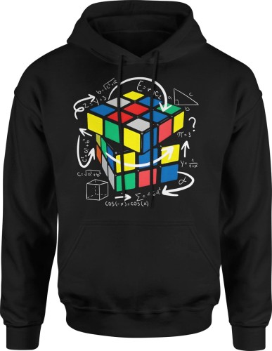 Matematyczna Kostka Rubika Męska bluza z kapturem 