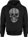 Srebrna Czaszka Męska bluza z kapturem 