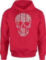 Srebrna Czaszka Męska bluza z kapturem 