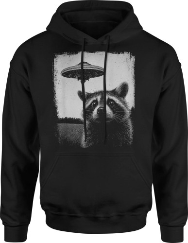 Ufo Z Szopem Alien Szop Pracz Kosmitą Męska bluza z kapturem 