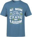 Ni mom czasu bo łorom traktor z traktorem Męska koszulka niebieska  