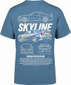 Nissan Skyline Gtr Męska koszulka niebieska 