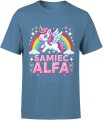 Jednorożec Samiec Alfa Z Koniem Męska koszulka 
