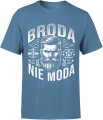 Broda to nie moda barber dla brodacza Męska koszulka niebieska 