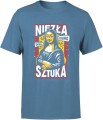 Niezła Sztuka Leonardo Da Vinci Mona Lisa Męska koszulka niebieska 