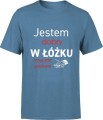 Jestem dobry w łóżku mogę spać godzinami śmieszna Męska koszulka z napisami śmieszny prezent dla chłopaka niebieska 