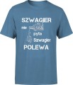 MĘSKA KOSZULKA SZWAGIER niebieska 