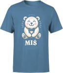 Miś z misiem Męska koszulka niebieska color:#5A8CA7