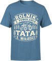 Tata Rolnik dla Rolnika Męska koszulka niebieska 