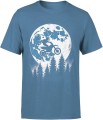 Motor księżyc las Męska koszulka niebieska 