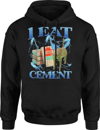 I Eat Cement Męska bluza z kapturem 