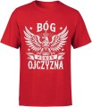 Bóg Honor Ojczyzna Orzeł Biały Męska koszulka 